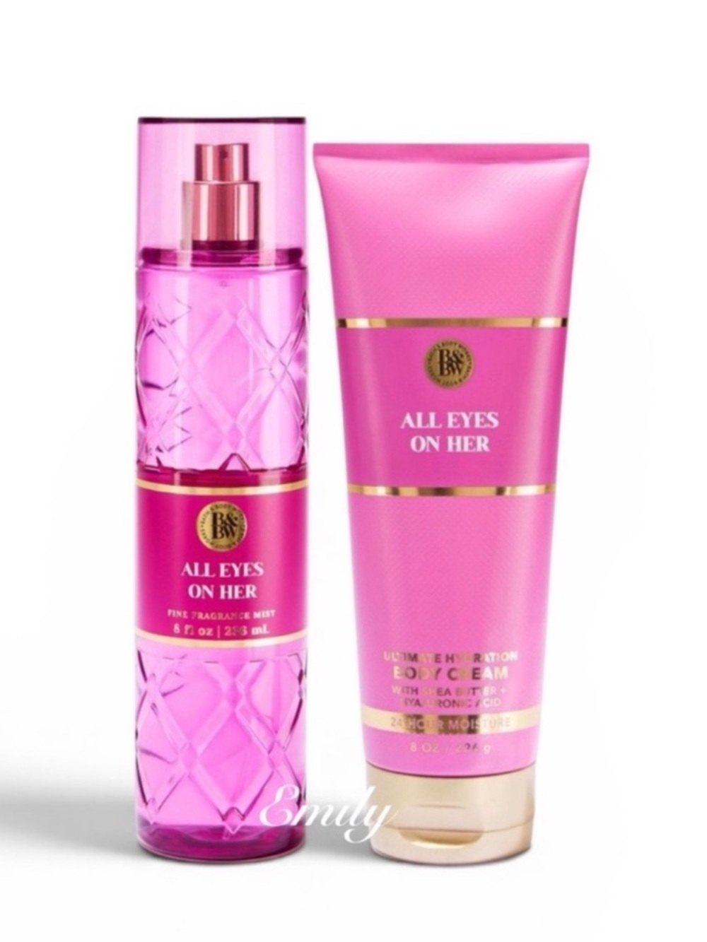 Bath & Body Works ALL EYES ON HER Luxe fragrance mist & body cream set